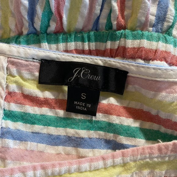 J. Crew Rainbow Stripes Seersucker Mini Dress - Picture 7 of 13